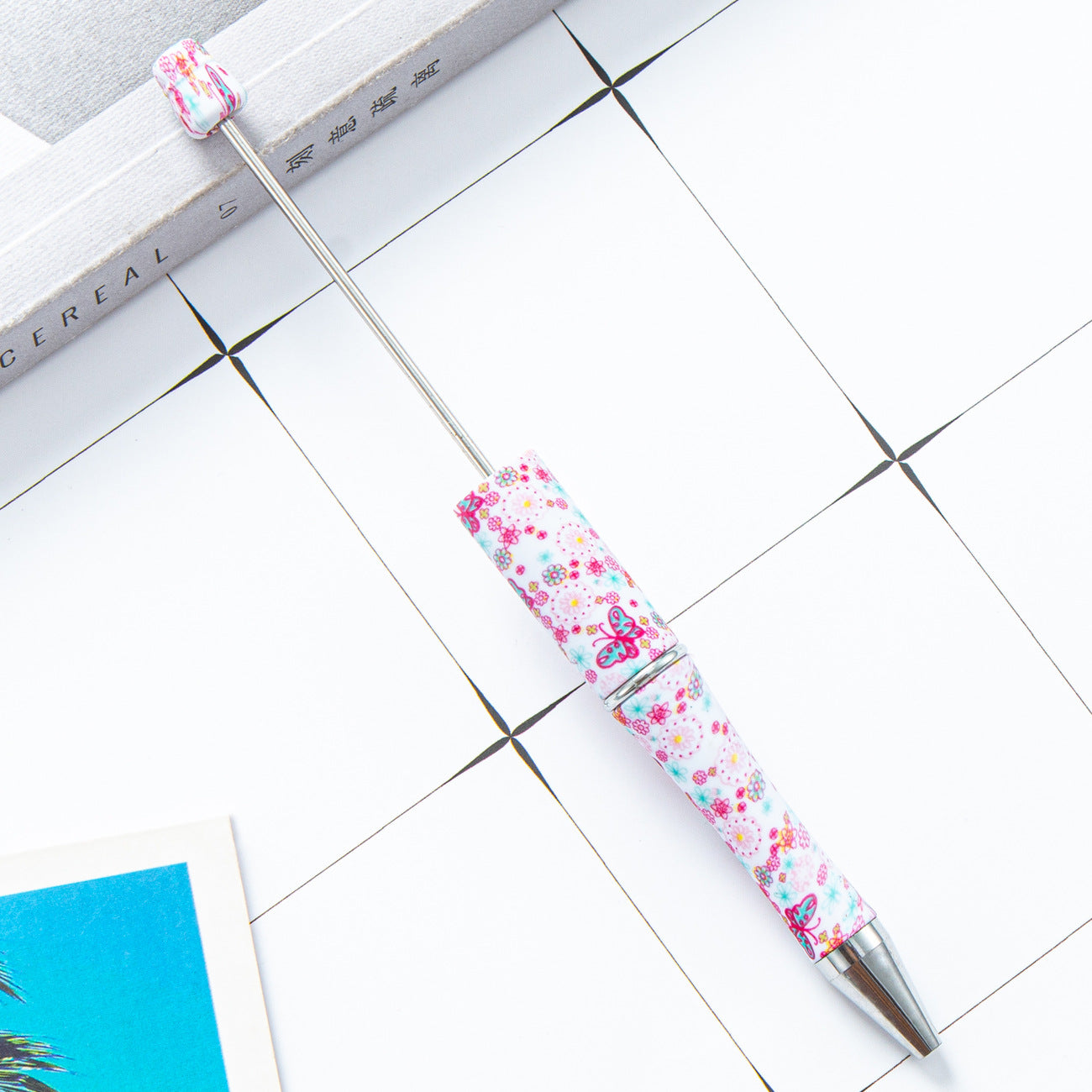 Wholesale Beadable Pens Cow Print Leopard Print Christmas Plastic Pen DIY for Beaded